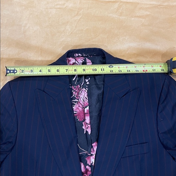 William Hunt SAVILE Row Men's Navy Pinstripe Blazer